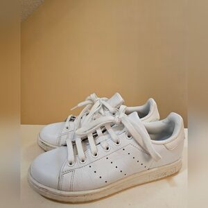 White Adidas Leather Sneakers - Stan Smith